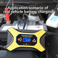 car Battery Charger maintainer 6Amp 6V 12V 24V for AGM Lead acid battery - The Shopsite