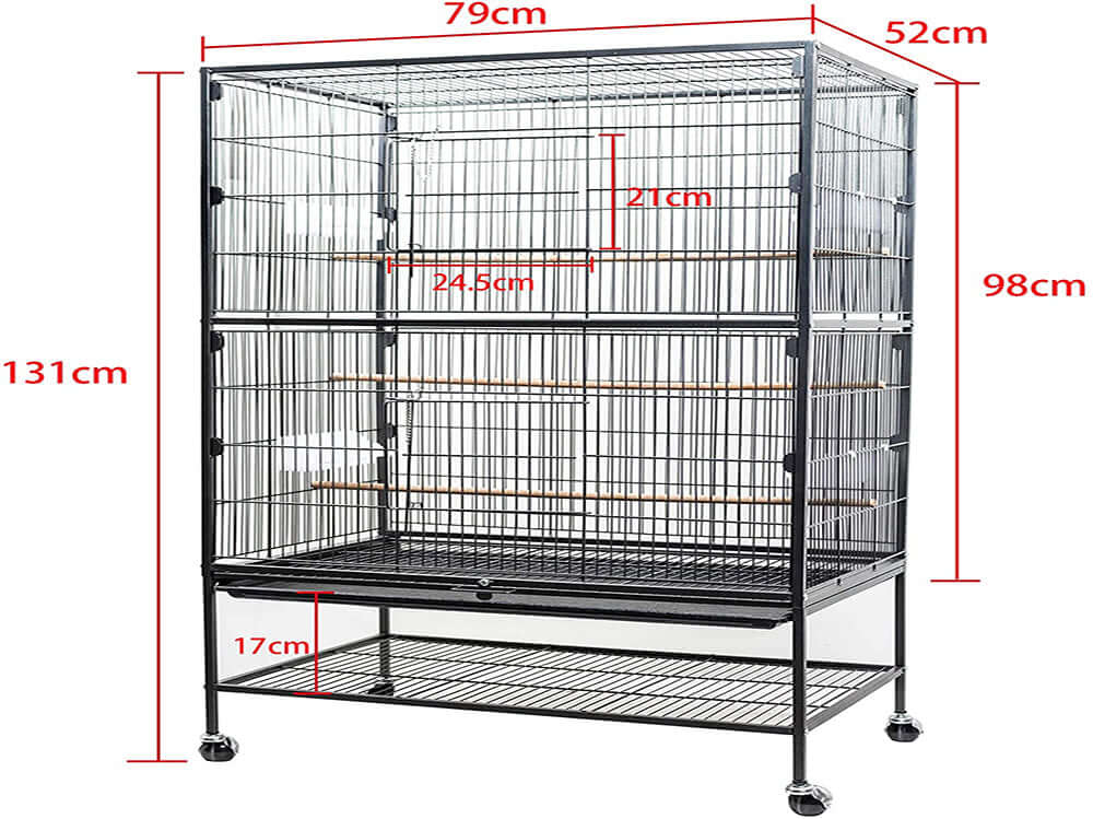 Bird Cage 131cm High with Wheels - The Shopsite