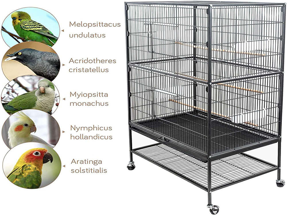 Bird Cage 131cm High with Wheels - The Shopsite
