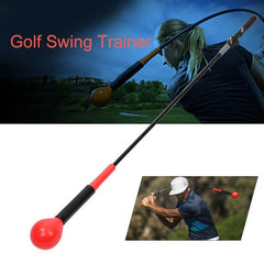 Golf Swing Trainer Ergonomic handlebar 115cm Red - The Shopsite