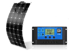 120W 18V Semi Flexible Solar Panel with charge controller - The Shopsite