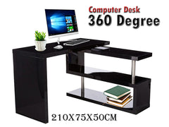 Computer desk with bookshelf