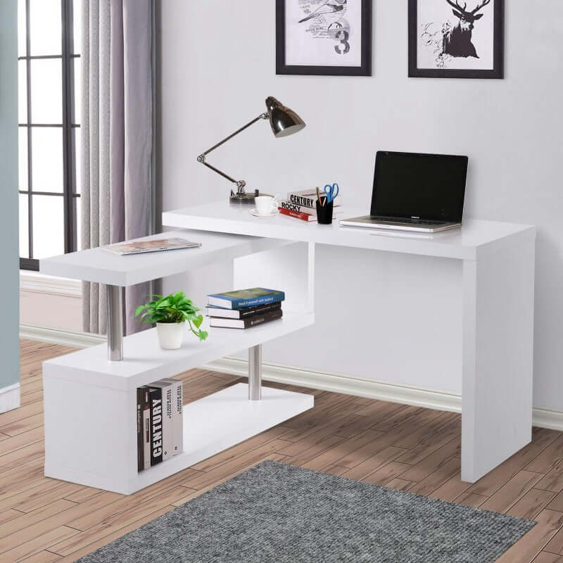 Computer Desk Office Desk With Shelves For Home Office - The Shopsite