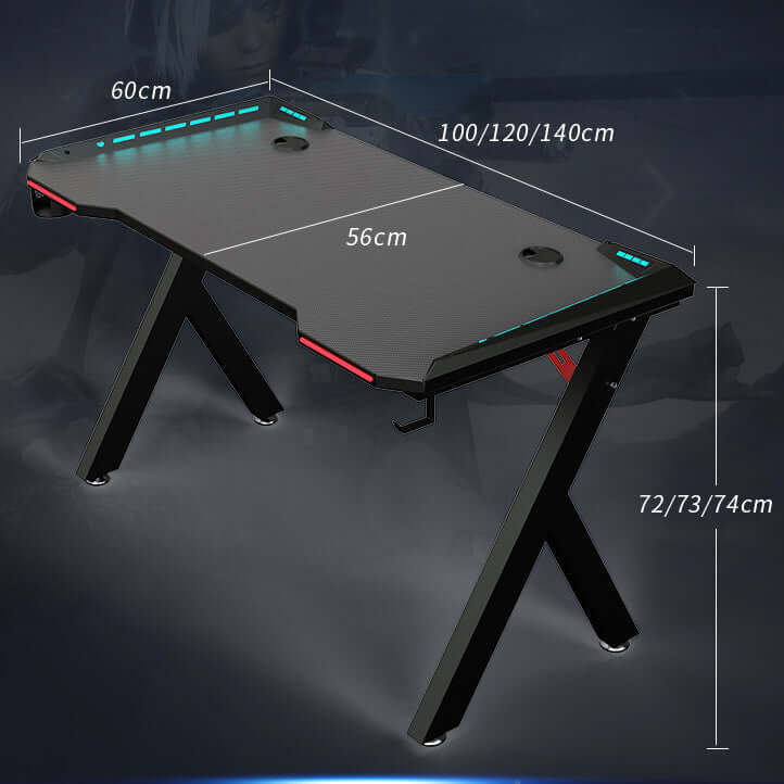 Gaming Desk Table W120 x D60 x H74 cm - The Shopsite