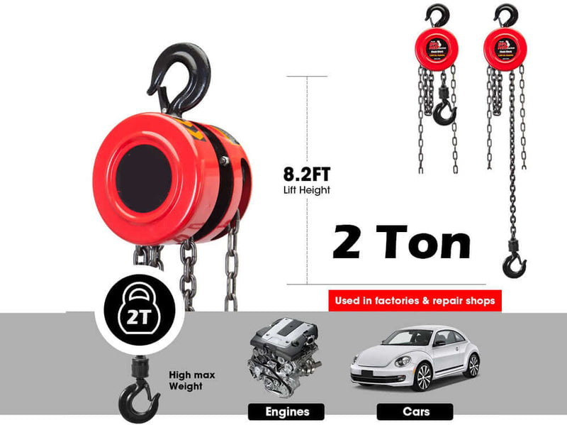 Chain Block & Tackle Hoist 2T 3M - The Shopsite
