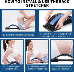 Back Stretcher for Lower Back Pain Relief, Multi Level Lumbar Support Spine Board for Bed, Chair and Car - The Shopsite