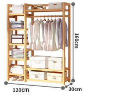 Bamboo Wardrobe 7-tier 120CM - The Shopsite