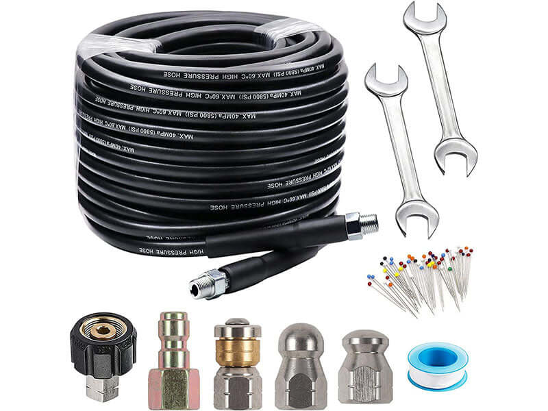 Drain/Pipe Cleaning Kit for Pressure Washers 15m - The Shopsite