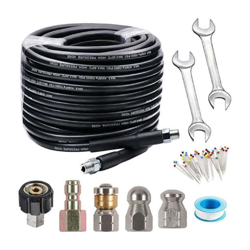 Drain/Pipe Cleaning Kit for Pressure Washers 15m - The Shopsite