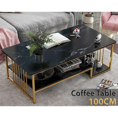 Marble Texture Modern Rectangle Coffee Table - The Shopsite