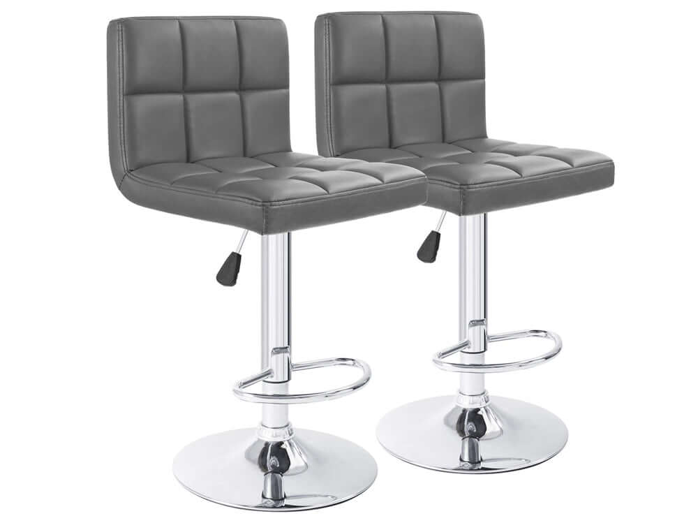 Adjustable Swivel Armless Bar Stools With Pu Leather - The Shopsite