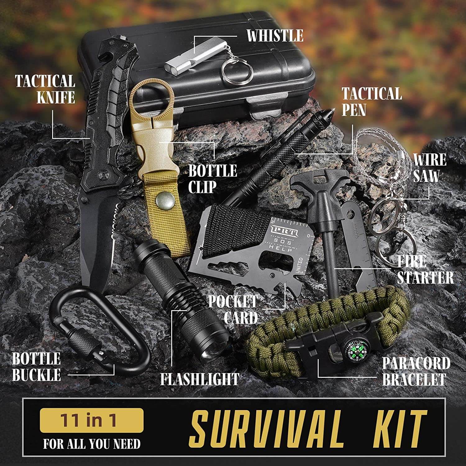 11 in 1 Survival Kits, EDC Emergency Tools - The Shopsite