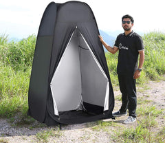 Portable Camping Shower/Toilet Tent Black - The Shopsite