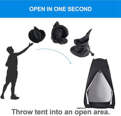 Portable Camping Shower/Toilet Tent Black - The Shopsite