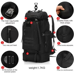 Tramping Pack Backpack Bag 100L Waterproof Tactical Military Hiking Camping BAG - The Shopsite