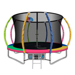 10FT Trampoline Round Trampolines With Basketball Hoop - The Shopsite
