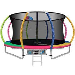 12FT Trampoline Round Trampolines With Basketball Hoop - The Shopsite