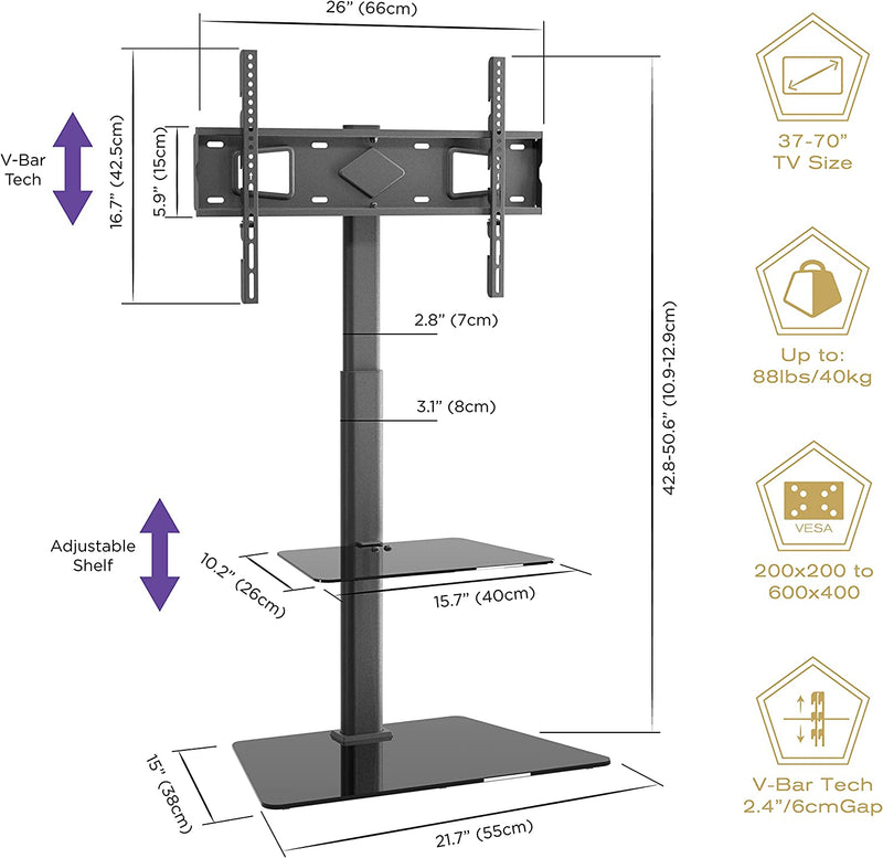 Swivel Tv Stand for 32-70 Inch - The Shopsite