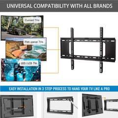 Tv Bracket Low Profile For Most 55-75 Inch Led, Lcd, Oled, Plasma Flat Screen Tvs - The Shopsite