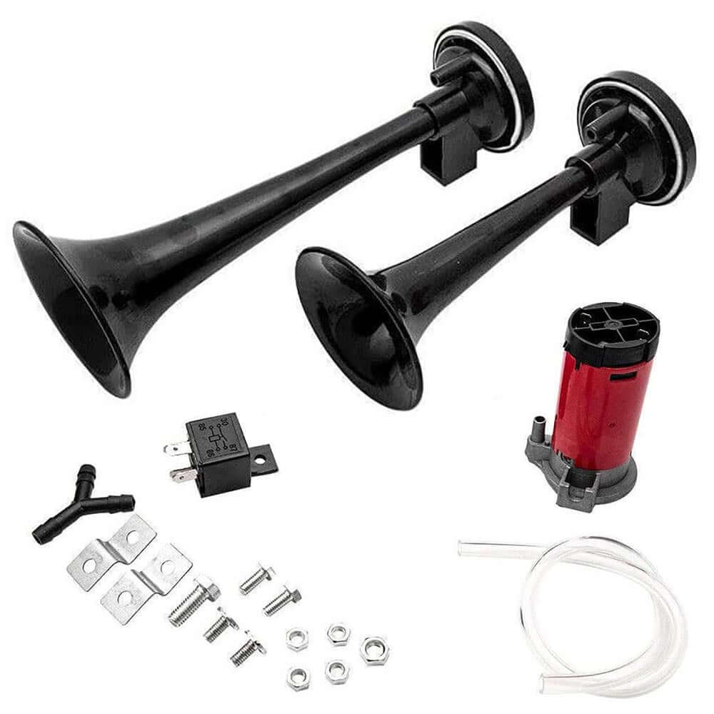 Air Horn Electric Pump Air Horn Dual Trumpet Air Horn 12V - The Shopsite