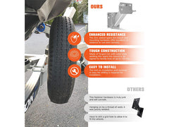 Trailer Wheel Bracket Spare Tire Carrier with Lock - The Shopsite