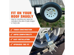 Trailer Wheel Bracket Spare Tire Carrier with Lock - The Shopsite