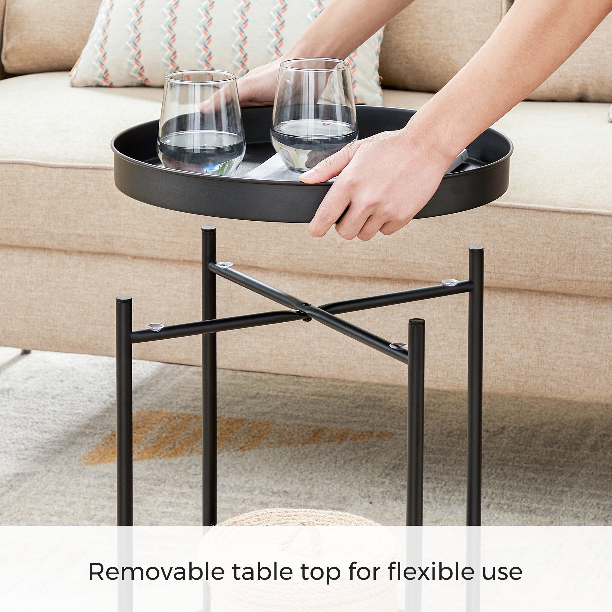 VASAGLE Stylish Bedside Table End Table Side Table