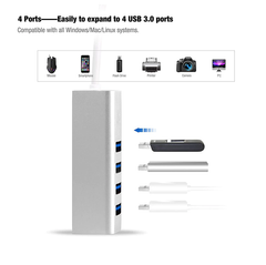 USB HUB USB 3.0 USB HUB with 4 Ports Aluminum - The Shopsite
