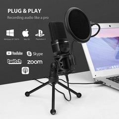 Microphones Easy Plug & Play Usb Condenser Computer Microphone - The Shopsite