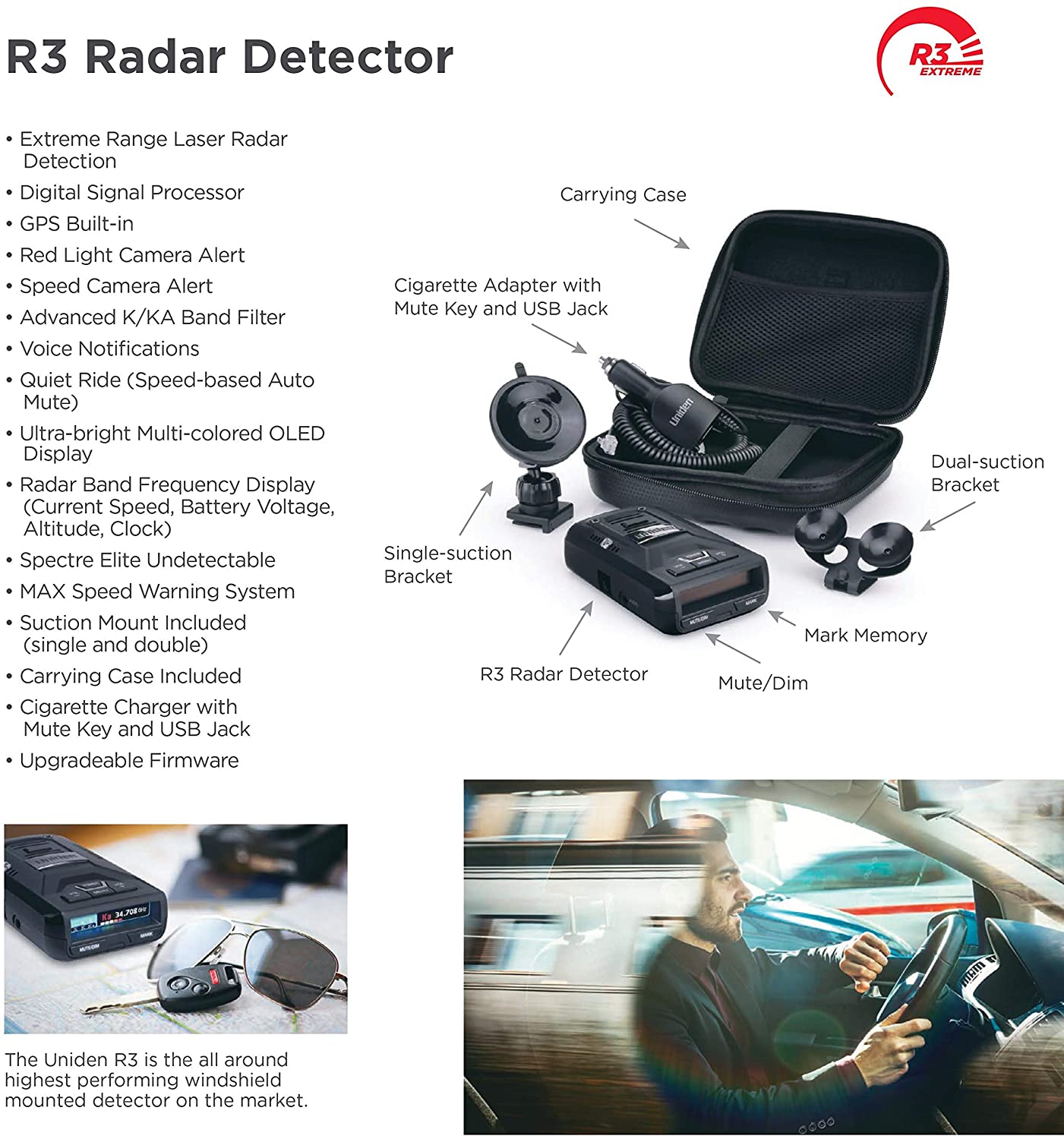 Uniden R3 Extreme Long Range Radar Detector - The Shopsite
