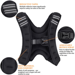 Weighted Vest 10kg Adjustable Weight Exercise Training - The Shopsite