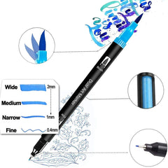 Watercolor Marker Pens Dual Tip 60pcs Tip Watercolour Pen Marker Set - The Shopsite