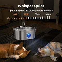 Cat Water Fountain Stainless Steel 3.2L