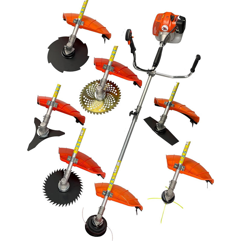 High-Powered 52Cc Brush Weed Cutter Saw Hedge Trimmer 7 In 1