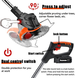 Push Weed Eater strimmer, Battery Operated Grass Cutter