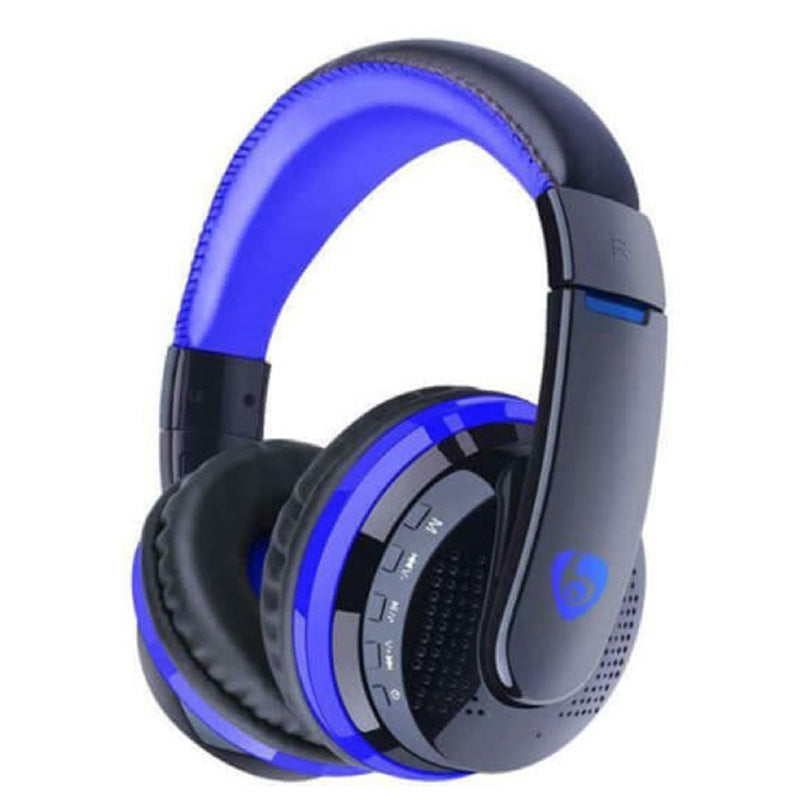 Wireless Headphones Wireless Bluetooth Music Headphones With Mic Noise Canceling - Blue