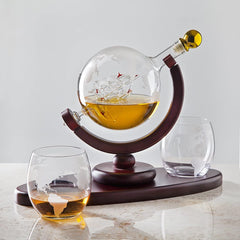 Whiskey Decanter 850ml 2 Glasses - The Shopsite