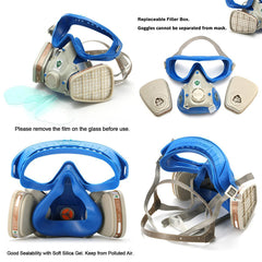 Respirator Mask ( Gas / Paint / Dust ) + Safety Glasses - The Shopsite